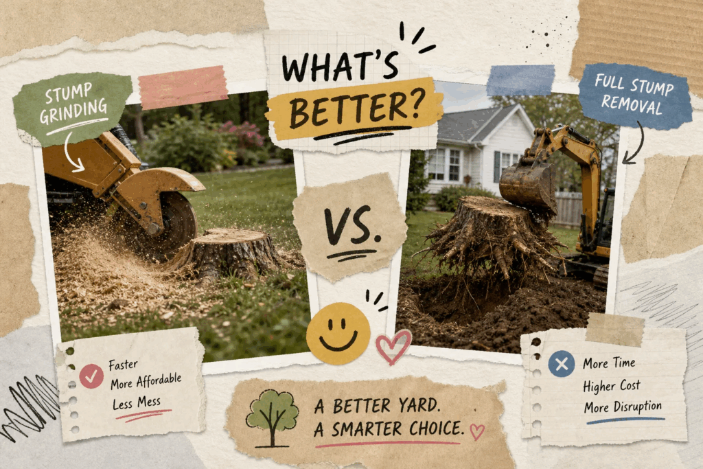 Is Stump Grinding Better Than Full Stump Removal for Your Yard?